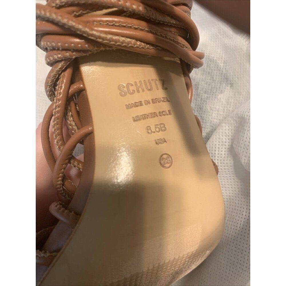 Schutz Authentic Solid Brown Gladiator High Heel … - image 8